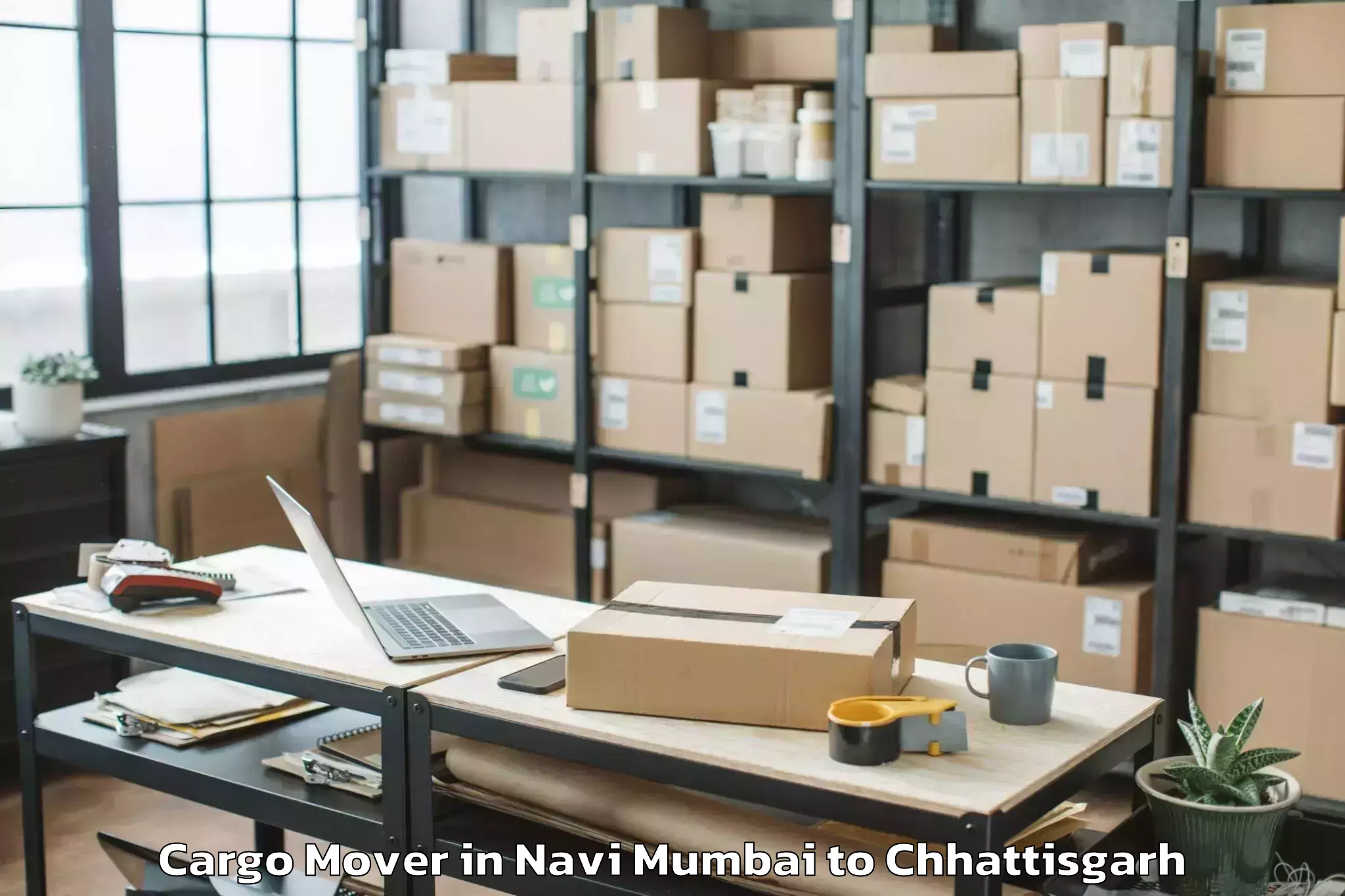 Affordable Navi Mumbai to Bhanupratappur Cargo Mover